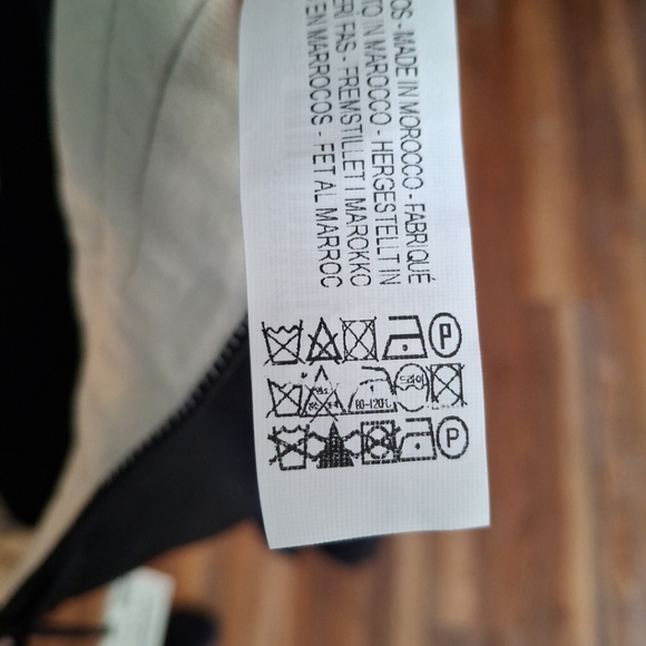 Zara NWT Into The Classics Black Hidden Pinstripe Straight Leg Trouser Pants M - Picture 13 of 15